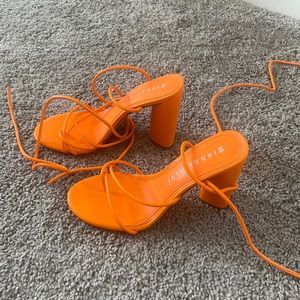 Brand new never worn strappy heels